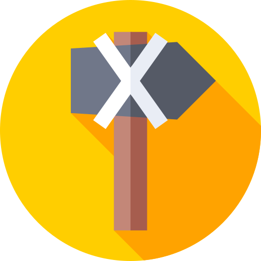 Hammer Flat Circular Flat icon