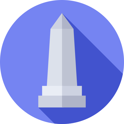 Obelisk Flat Circular Flat icon