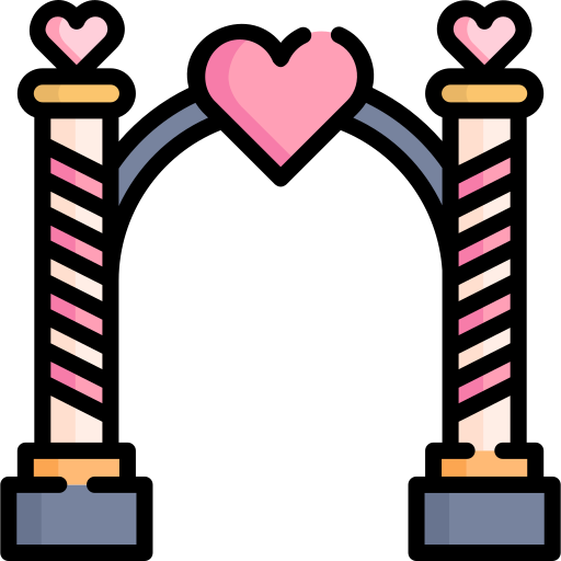 Свадебная арка Special Lineal color иконка
