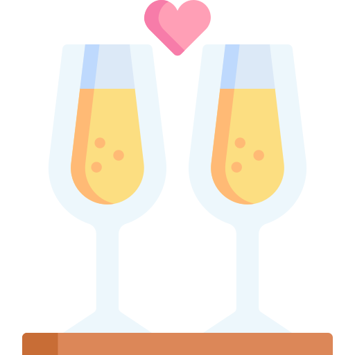 bicchieri di champagne Special Flat icona