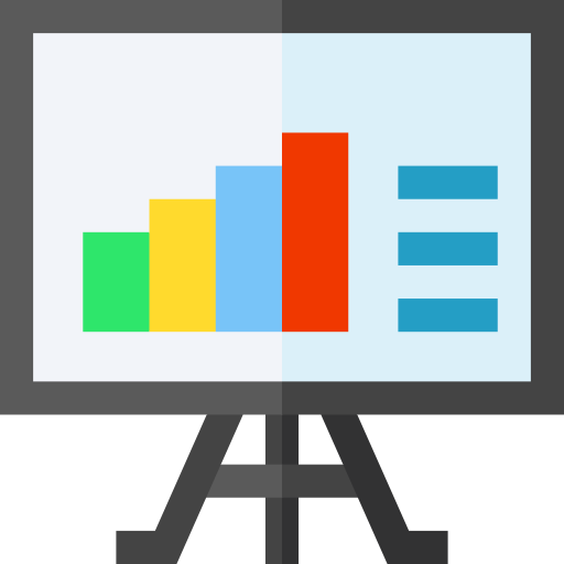 márketing Basic Straight Flat icono