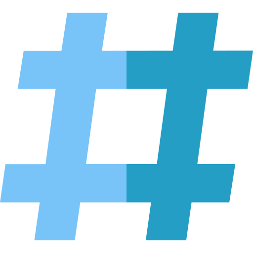 hashtags Basic Straight Flat icon