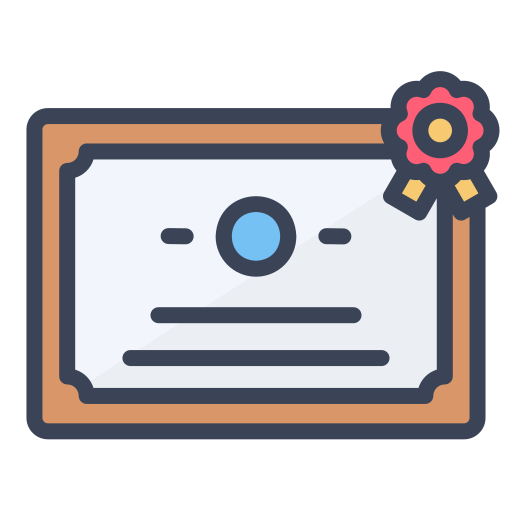 Certificate Generic Outline Color icon