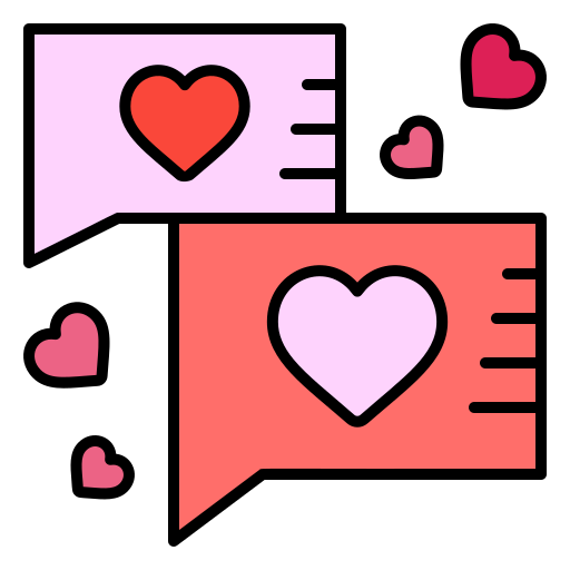 mensaje de amor Generic Outline Color icono