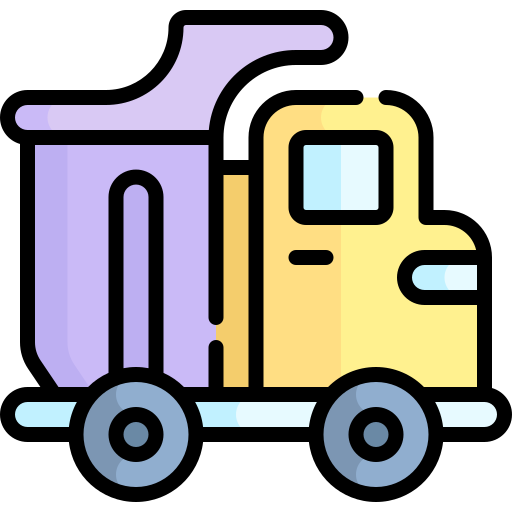 vrachtauto Kawaii Lineal color icoon