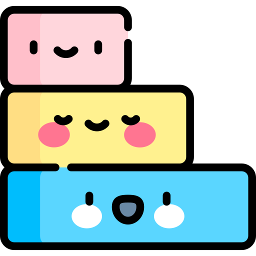 Blocks Kawaii Lineal color icon