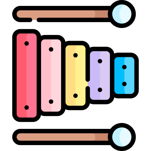 xylofoon Kawaii Lineal color icoon