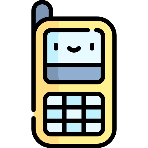 telefon komórkowy Kawaii Lineal color ikona