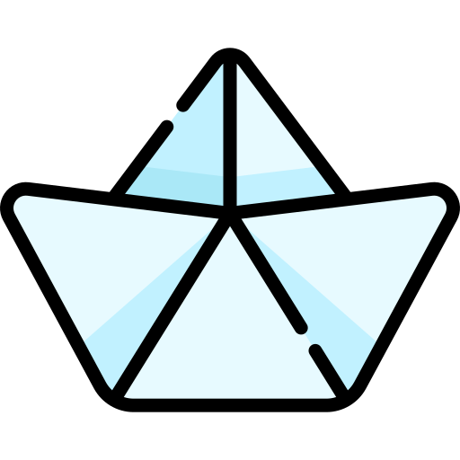 Paper boat Kawaii Lineal color icon