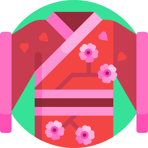 kimono Detailed Flat Circular Flat icon