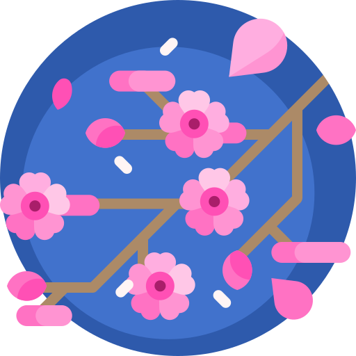 fiore di ciliegio Detailed Flat Circular Flat icona
