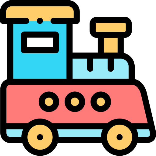 tren de juguete Detailed Rounded Lineal color icono