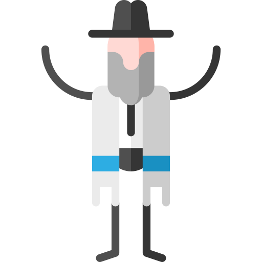 Rabbi Puppet Characters Flat icon