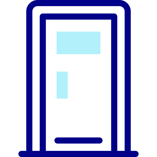drzwi do pokoju Detailed Mixed Lineal color ikona