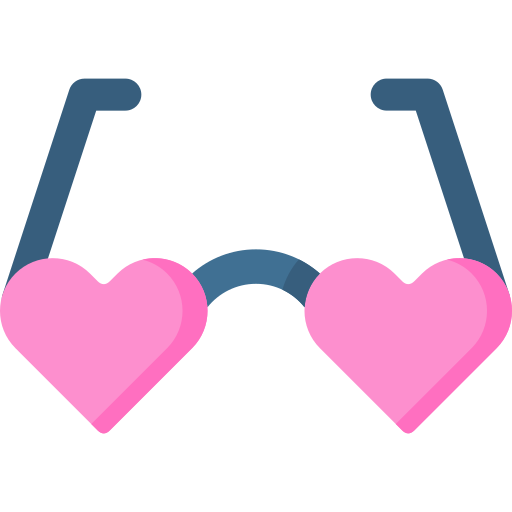gafas de sol corazón Special Flat icono