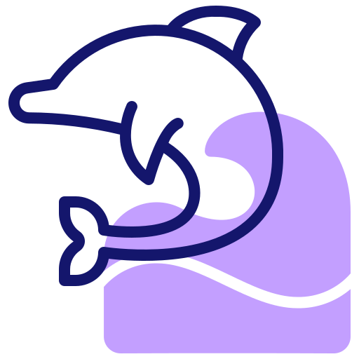 delfín Inipagistudio Lineal Color icono