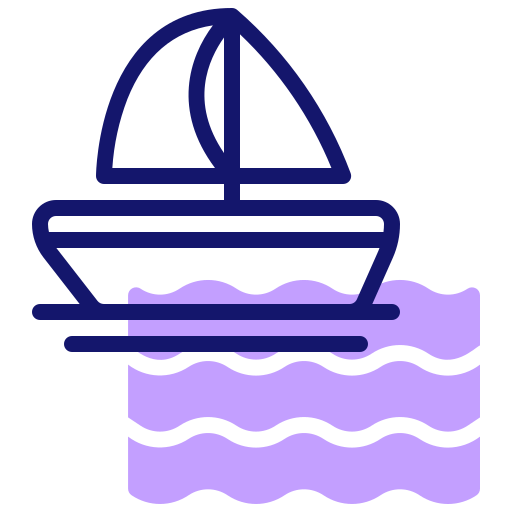 Sailboat Inipagistudio Lineal Color icon