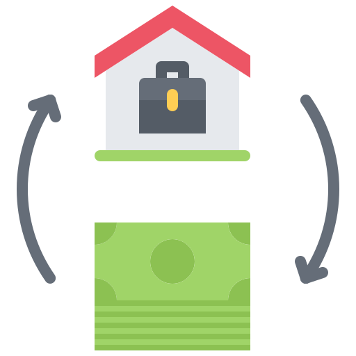 Work from home Coloring Flat icon