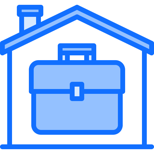 Work from home Coloring Blue icon