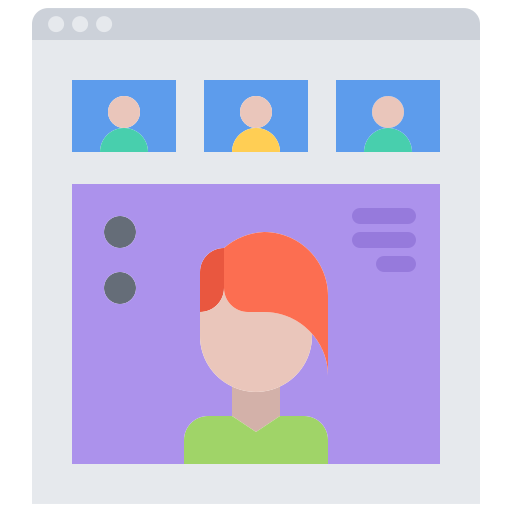 videokonferenz Coloring Flat icon
