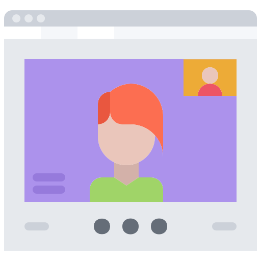 Videocall Coloring Flat icon