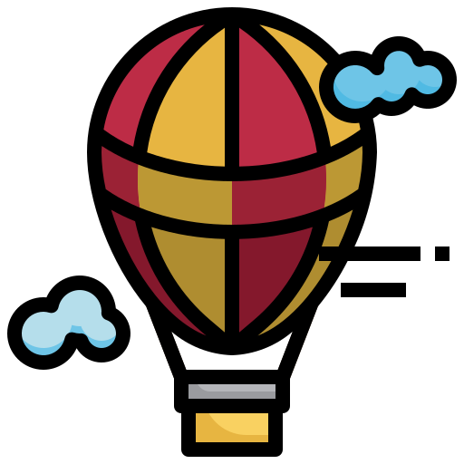 balon na gorące powietrze Surang Lineal Color ikona