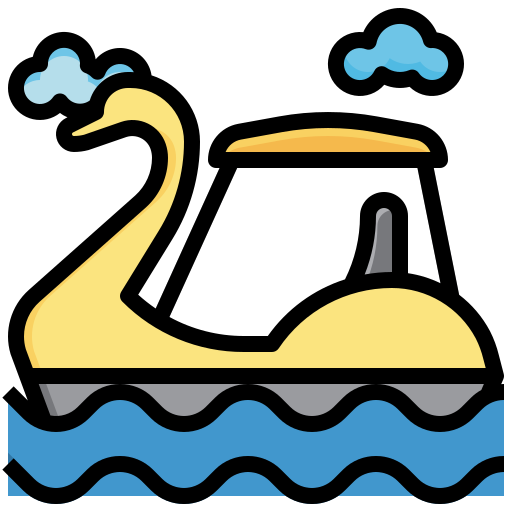 Swan boat Surang Lineal Color icon