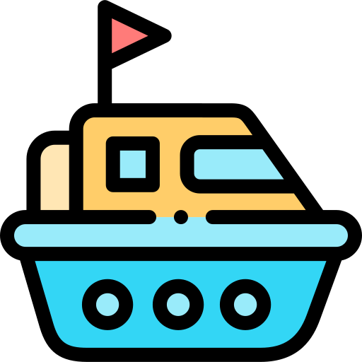 Toy boat Detailed Rounded Lineal color icon