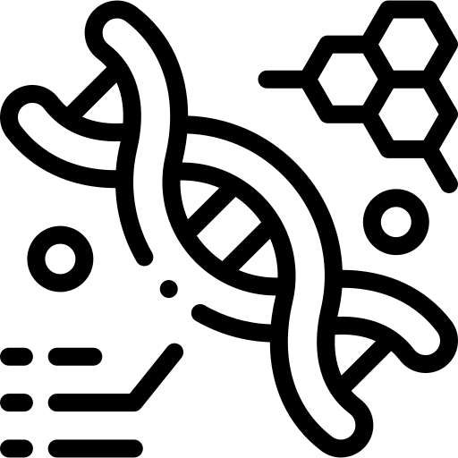 estrutura de dna Detailed Rounded Lineal Ícone