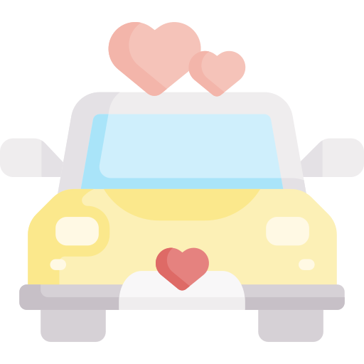 bruiloft auto Special Flat icoon