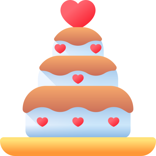 torta nuziale 3D Color icona