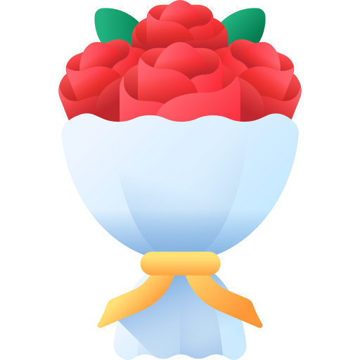 bukiet kwiatów 3D Color ikona