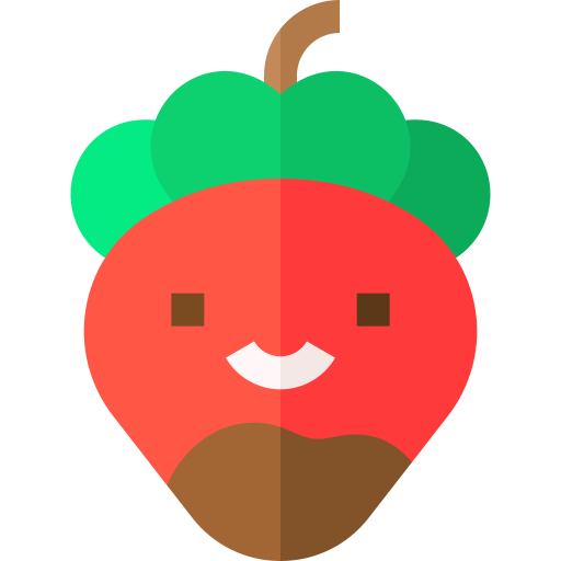 Strawberry Basic Straight Flat icon