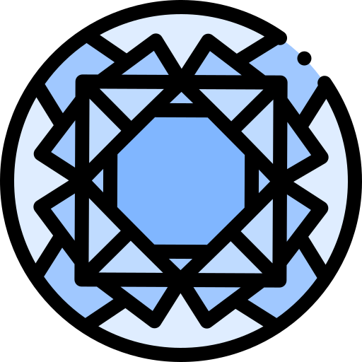 사파이어 Detailed Rounded Lineal color icon