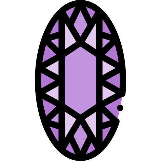 Diamond Detailed Rounded Lineal color icon