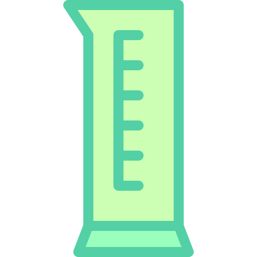 cylinder z podziałką Detailed color Lineal color ikona
