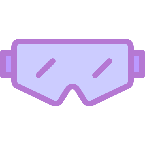 veiligheidsbril Detailed color Lineal color icoon