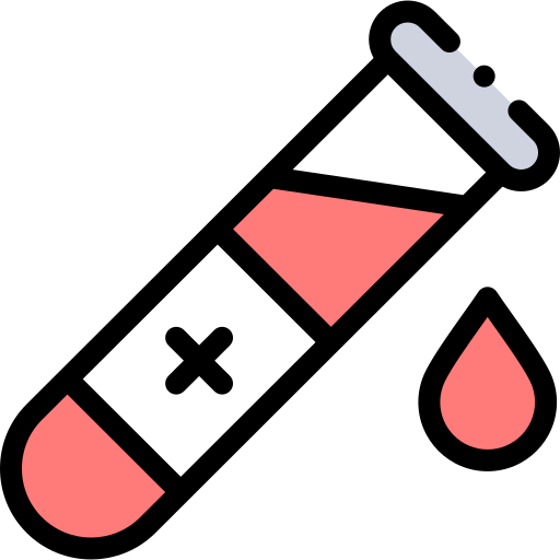 Образец крови Detailed Rounded Lineal color иконка