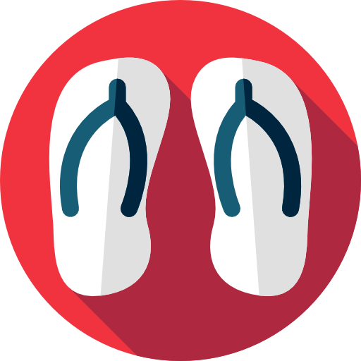 Flip flops Flat Circular Flat icon