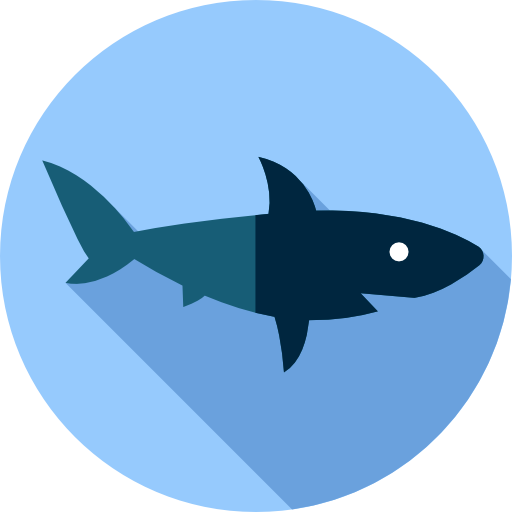 tiburón Flat Circular Flat icono