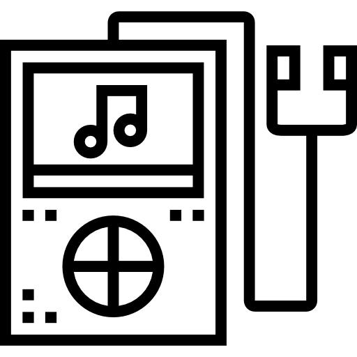 odtwarzacz muzyki Detailed Straight Lineal ikona