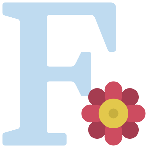Letter f Juicy Fish Flat icon