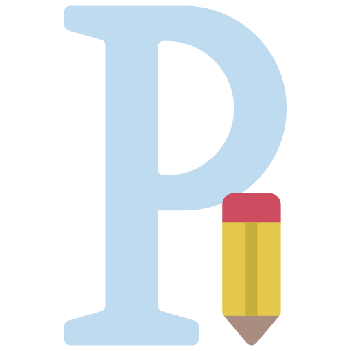 Letter p Juicy Fish Flat icon