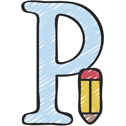 Letter p Juicy Fish Sketchy icon