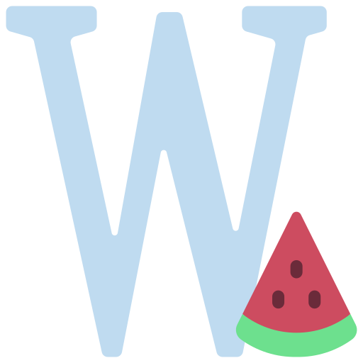Letter w Juicy Fish Flat icon