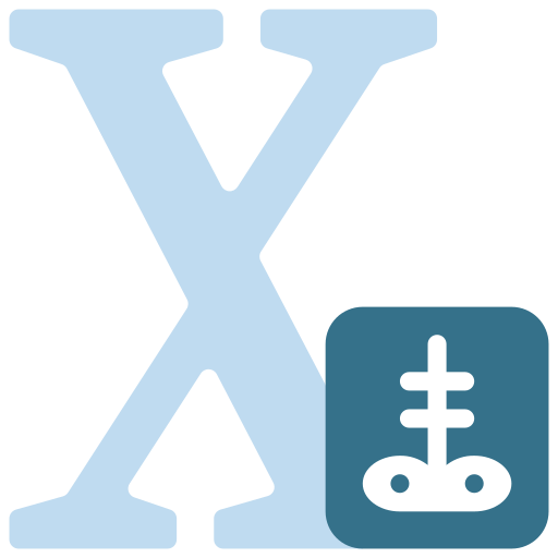 Letter x Juicy Fish Flat icon