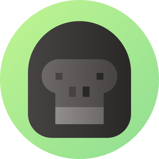 gorilla Flat Circular Gradient icon