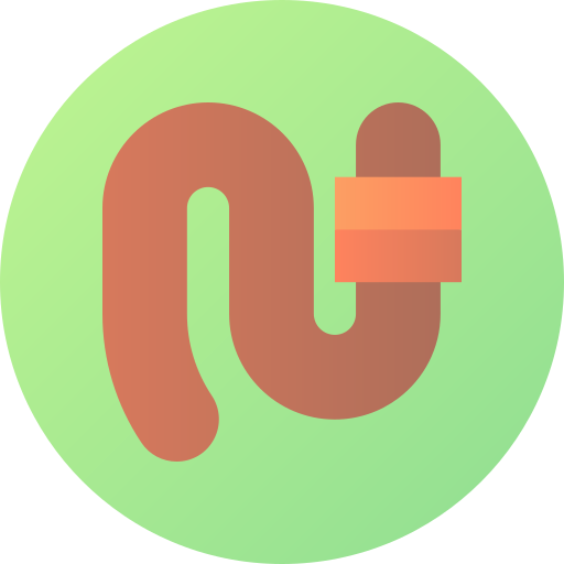 Earthworm Flat Circular Gradient icon