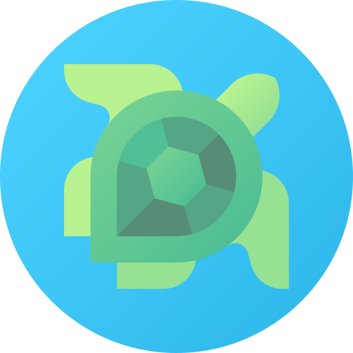 Sea turtle Flat Circular Gradient icon