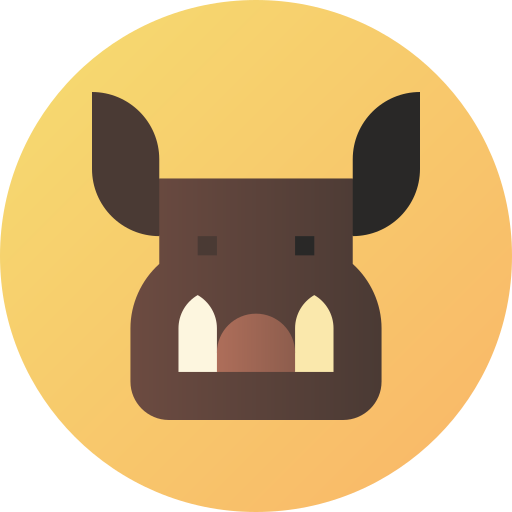 Boar Flat Circular Gradient icon